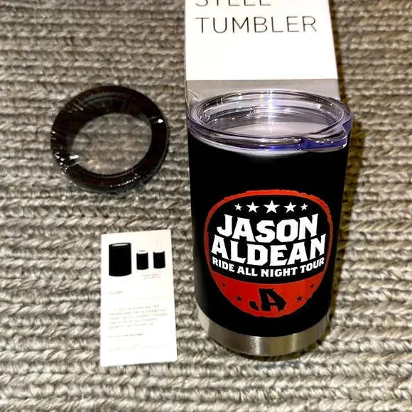 NWT Jason Aldean ‼️Official Merch‼️ Stainless Steel Tumbler Ride All Night Tour - Picture 1 of 15